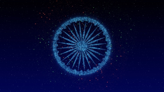 India Independence Day Animation with Ashoka Chakra