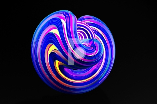 Abstract Colorful Background Curves 3D Illustration Render