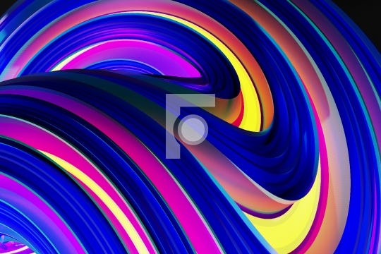 Abstract Colorful Background Curves 3D Illustration Render