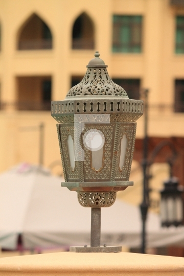 Arabic style lamp in dubai, united arab emirates