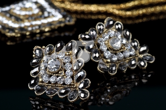 Black Diamond Jewelry Earrings Pair