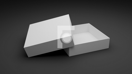 Blank Empty White Box For Mockup - 3D Illustration