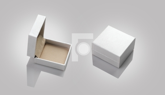 Blank Empty White Jewelry Box For Mockup