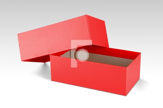Blank Red Product Packaging Open Box For Mock ups