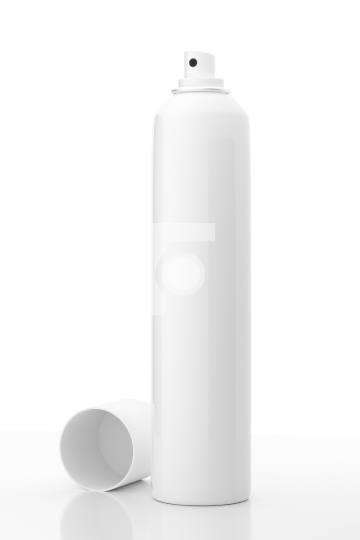Blank White Deeodorant Perfume Spray Can Mockup - 3D Illustratio