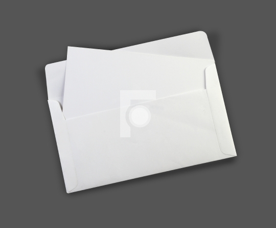 Blank White Envelope Mockup with a Invitation Card
