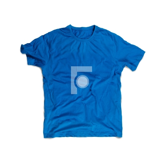 Blue Blank T-shirt for Mockup Isolated on White