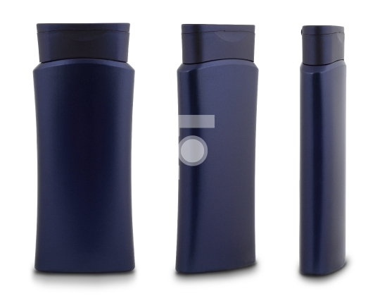 Blue Shower Gel Bottle - 3 Different Angles