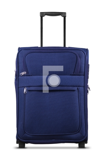 Blue Suitcase Isolated on White Background