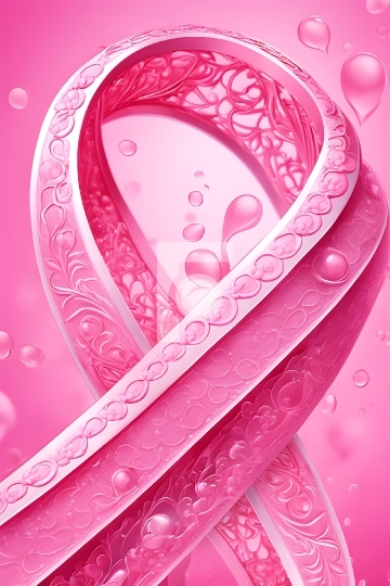Breast Cancer Awareness Ribbon Free Illustration - AI Generative