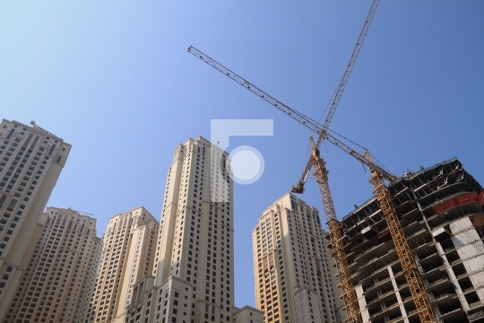 Buildings under construction, Dubai Marina, United Arab Emirates