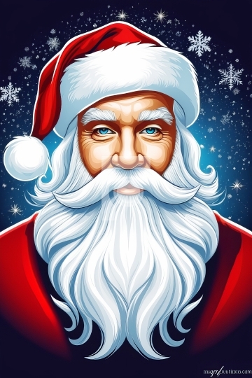 Christmas Eve with Santa Claus - AI Generated Illustration / Dig