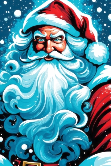 Christmas Holiday / Santa Claus Free Artwork - AI Generated