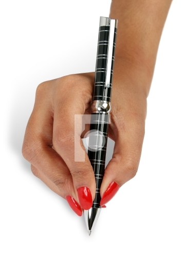 classy pen on a female