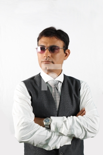 Confident Indian Businessman _exec_utive with Sunglasses