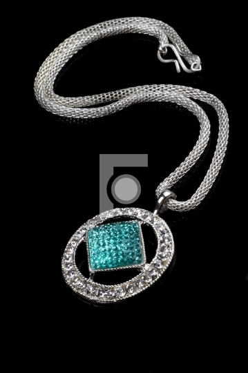 Diamond Jewelry Pendant Necklace Royalty Free Stock Photo