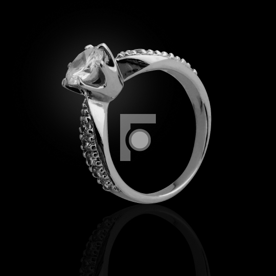 Diamond Ring in black background