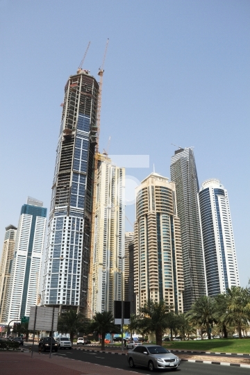 Dubai Marina Buildings under construction, United Arab Emirates