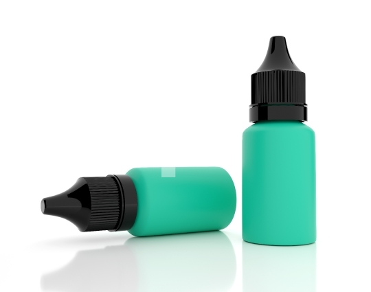 Eye Drop or Nasal Drop Bottle Mockup isolated on White Backgroun