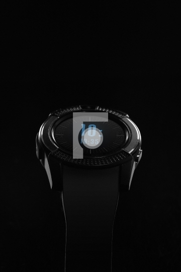 Fitness Tracker / Smart Watch on Black Background