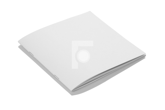 Folded White Blank Brochure Magazine Cover for Mockups