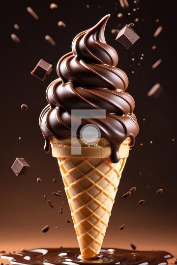 Food Chocolate Ice Cream Free Photo - AI Generated
