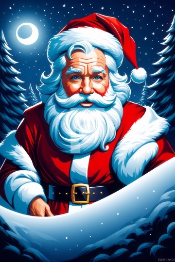 Free Christmas Digital Art / Santa Clause Portrait - AI Generate