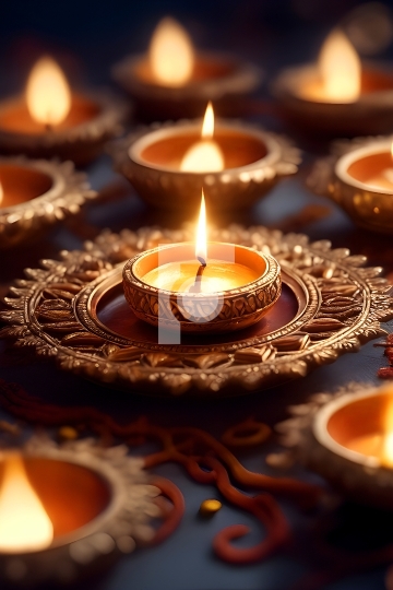 Free Diwali Illustration - Indian Festival Deepawali Diya