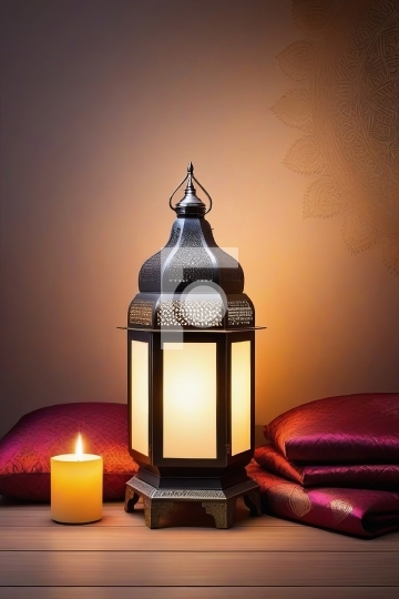 Free Eid Celebration Islamic Lamp Photo - AI Generated Image
