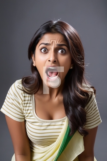 Free Photo  Indian Woman Fighting and Screaming - AI Generated I
