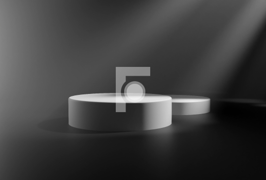 Free Photo - White Podium for Product Display Background with Light rays - 3D