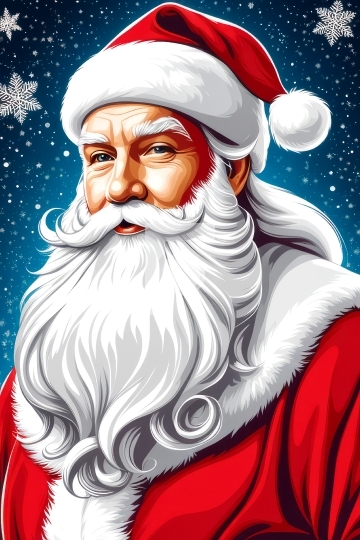 Free Santa Claus Illustration / Painting / Digital Artwork - AI 