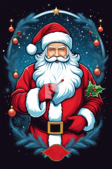 Free Santa Claus Merry Christmas Illustration - AI Generated