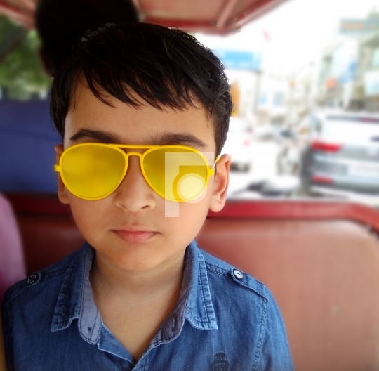 Free Stock Photo Indian Kid / Child with Sunglasses Outdoors