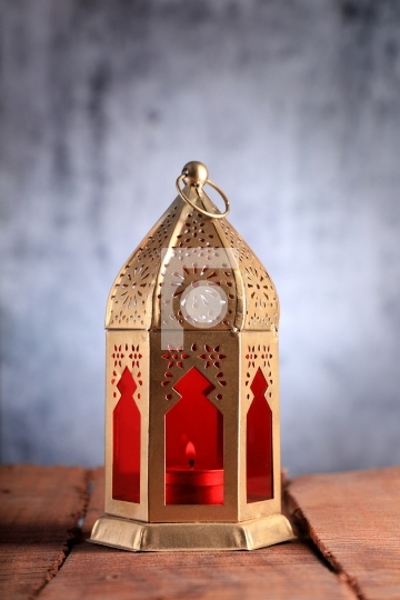 Gold and Red Islamic Lantern for Ramadan / Eid Celebrations