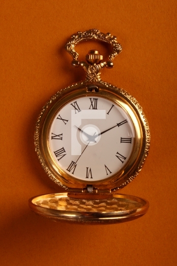 golden antique watch