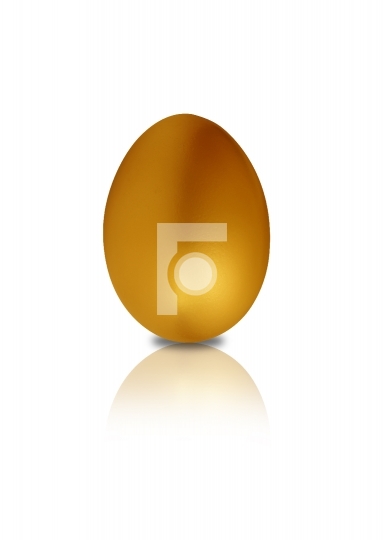 golden egg in white background