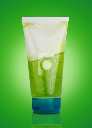 Green colored herbal face wash / body wash / cosmetic product