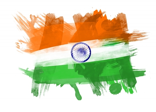 High Res. India Flag on White Background FREE Stock Photo