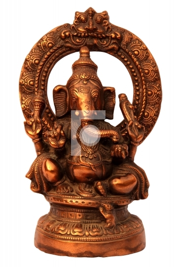 Hindu God Ganesha Handmade Metal Statue