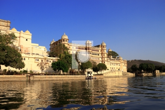 Historical Buildings Near Lake Pichola, Udaipur, Rajasthan, Indi