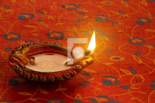 Indian Festival Diwali Diya Lamp Light