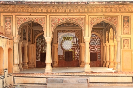 Interior of Hawa Mahal (Wind Palace) in Jaipur, Rajasthan, India