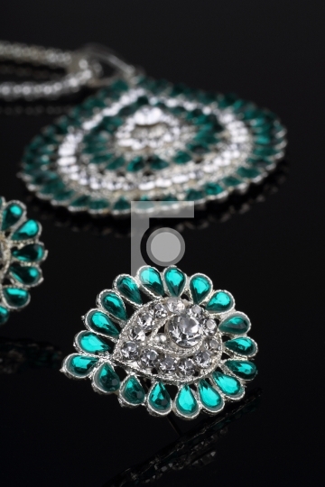 Intricate Diamond Earrings Closeup