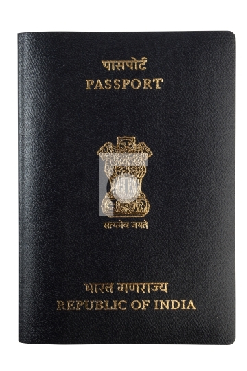 Isolated indian passport