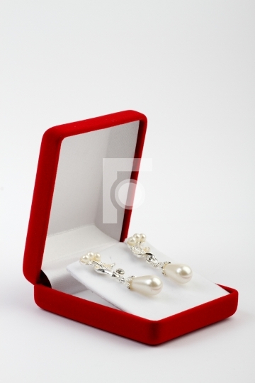 Jewellery Jewelry Box and Pearl Earrings