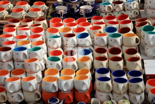 Lot of Beautiful Colorful Crockery Mugs 