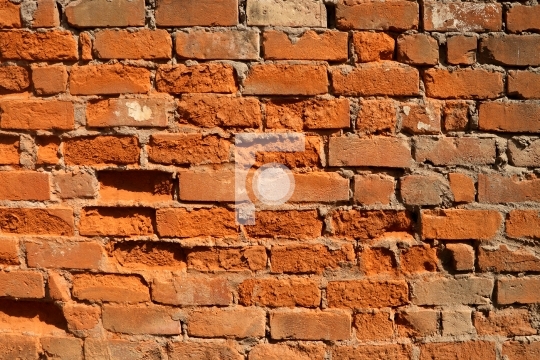 Old Broken Brick Construction Wall Background Texture