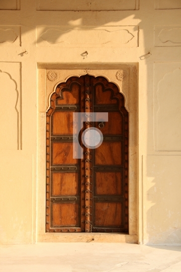 Old Style Indian Antique Door in a Fort