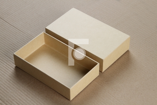 Open Blank Cardboard Box for Mockup